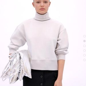 ZARA HIGH COLLAR SWEATSHIRT
